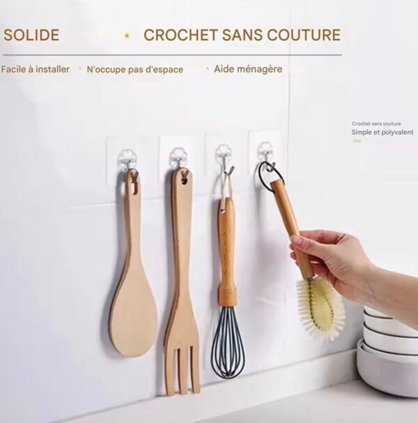 Crochet Mural Sans Perçage Ultra Résistant